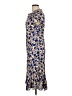 J.Crew Print Blue Casual Dress Size 12 (petite) - photo 5