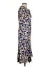J.Crew Print Blue Casual Dress Size 12 (petite) - photo 4
