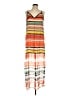 ECI 100% Polyester Stripes Orange Casual Dress Size 10 - photo 1