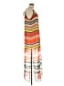 ECI 100% Polyester Stripes Orange Casual Dress Size 10 - photo 4