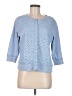 Three Hearts Blue 3/4 Sleeve Button-Down Shirt Size M - photo 1