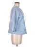 Three Hearts Blue 3/4 Sleeve Button-Down Shirt Size M - photo 4