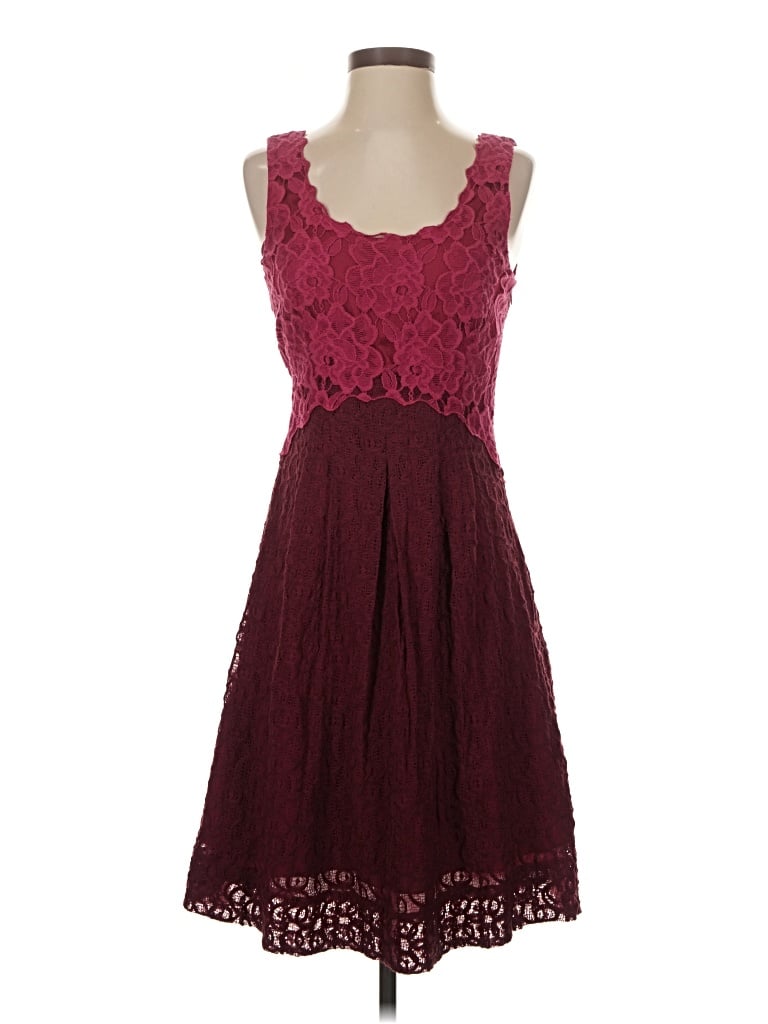Pre-owned Moulinette Soeurs Cocktail Dress In Burgundy