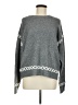 Adora Chevron-herringbone Gray Pullover Sweater Size M - photo 1
