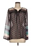 Monteau 100% Polyester Black Long Sleeve Blouse Size M - photo 1