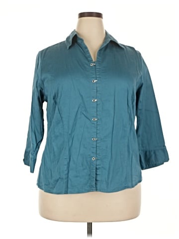 DressBarn 3/4 Sleeve Button-Down Shirt (view 1)