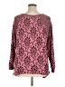 One World 100% Polyester Paisley Pink Pullover Sweater Size XL - photo 2