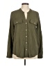 Per Se 100% Rayon Green Long Sleeve Button-Down Shirt Size M - photo 1