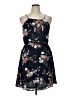 Lush 100% Polyester Floral Blue Casual Dress Size XL - photo 1