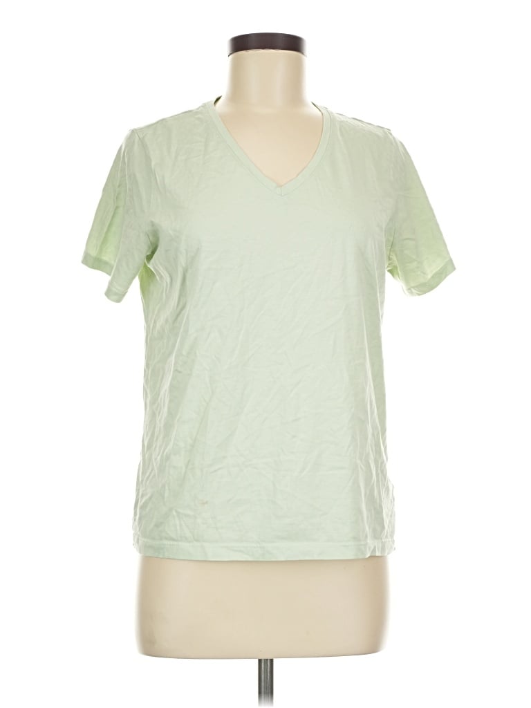 Pre-owned Lands' End Short Sleeve T-shirt In Green