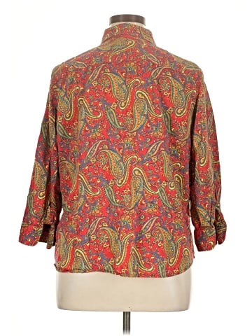 Lauren by Ralph Lauren 3/4 Sleeve Button-Down Shirt (view 2)