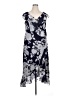 Suite 7 100% Polyester Black Blue Casual Dress Size 14 - photo 1