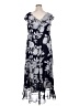 Suite 7 100% Polyester Black Blue Casual Dress Size 14 - photo 2