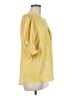 Unbranded 100% Polyester Yellow 3/4 Sleeve Blouse Size M - photo 4