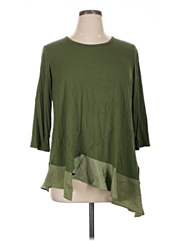 LOGO by Lori Goldstein 3/4 Sleeve Top (view 1)