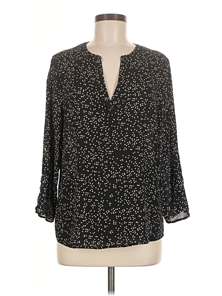 Pre-owned Daniel Rainn 3/4 Sleeve Blouse In Black