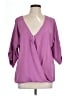 Venus 100% Polyester Purple 3/4 Sleeve Blouse Size L - photo 1