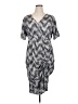 BLOOMCHIC 100% Rayon Houndstooth Gray Silver Casual Dress Size 14 - 16 - photo 1