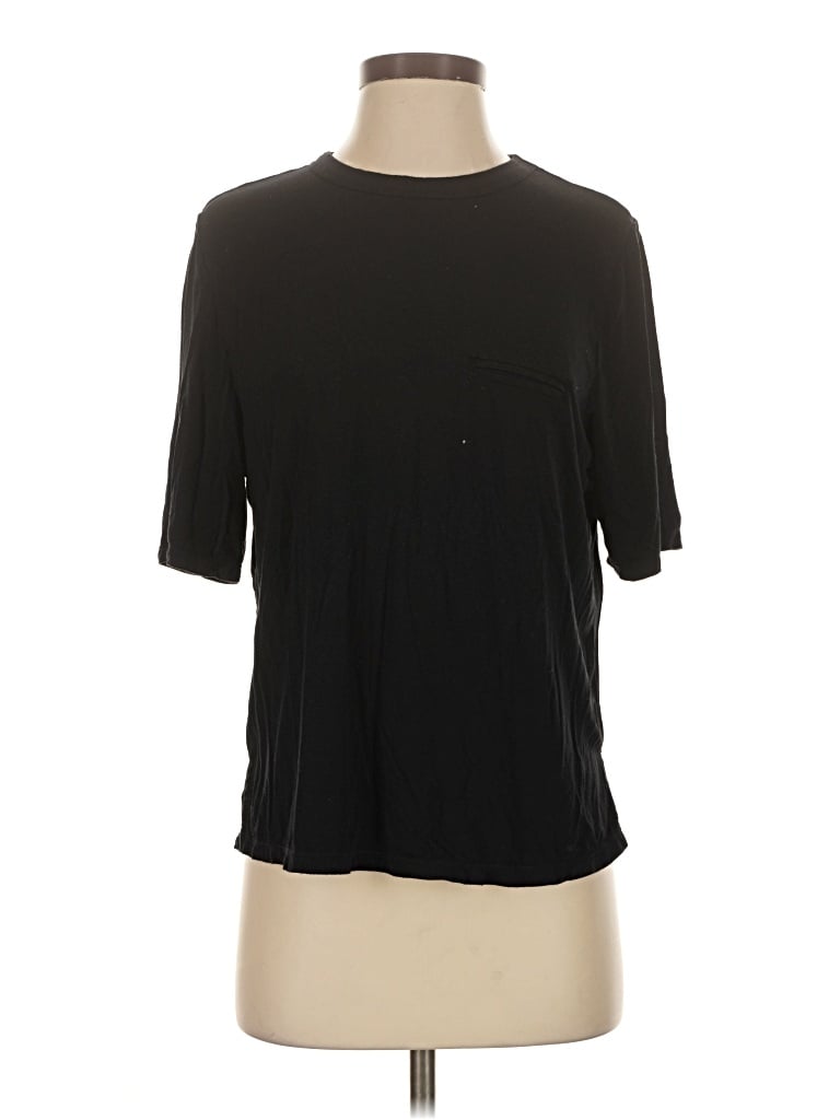 Pre-owned Eberjey Short Sleeve T-shirt In Black