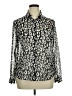 The Kooples 100% Polyester Animal Print Silver Long Sleeve Blouse Size XL (4) - photo 1