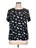 LUXE Black Short Sleeve Top Size XL - photo 1