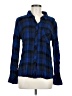 Rails 100% Rayon Plaid Blue Long Sleeve Button-Down Shirt Size M - photo 1