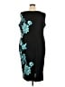 Maya Brooke Graphic Black Cocktail Dress Size 20 - photo 2