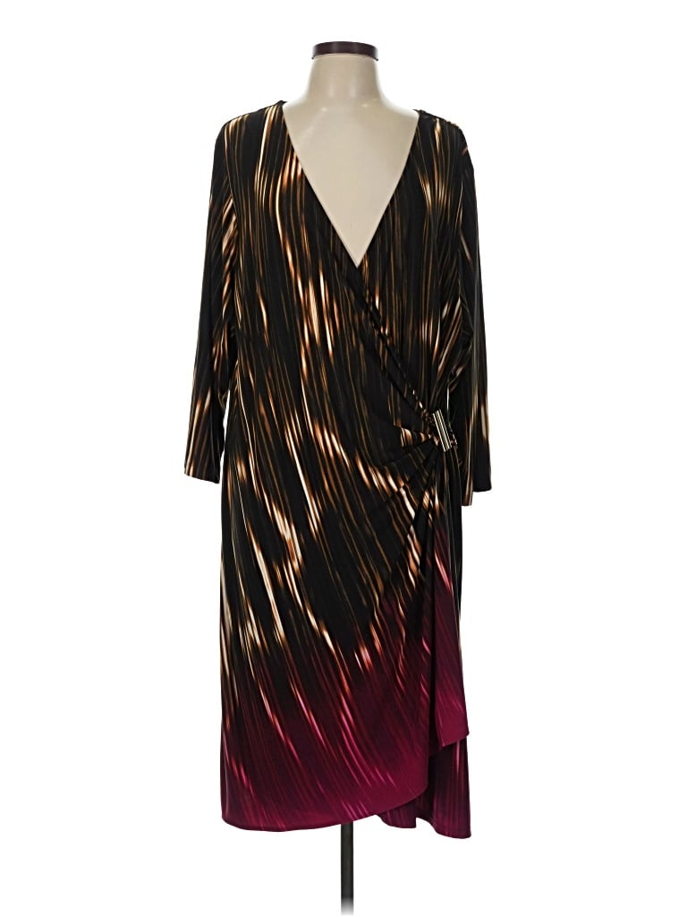 Pre-owned Calvin Klein Cocktail Dress In Burgundy
