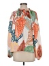 Crosby 100% Polyester Orange Long Sleeve Blouse Size XS - photo 1