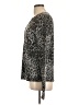Doe & Rae Animal Print Gray Long Sleeve Top Size L - photo 5