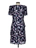 Connected Apparel 100% Polyester Floral Blue Casual Dress Size 12 - photo 2