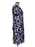 Connected Apparel 100% Polyester Floral Blue Casual Dress Size 12 - photo 4