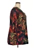 Triste Damask Multi Color Black 3/4 Sleeve Blouse Size 2X - photo 4