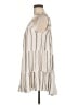 Elan 100% Rayon Stripes Ivory Casual Dress Size M - photo 5