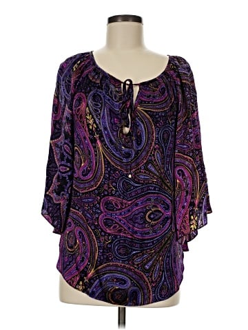 Alice & Trixie 3/4 Sleeve Silk Top (view 1)