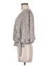 Sienna Sky Gray 3/4 Sleeve Blouse Size M - photo 5