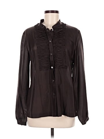 Isda & Co Long Sleeve Silk Top (view 1)