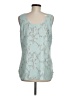Chico's 100% Polyester Teal Ivory Sleeveless Blouse Size Med (1) - photo 2