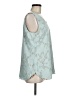 Chico's 100% Polyester Teal Ivory Sleeveless Blouse Size Med (1) - photo 4