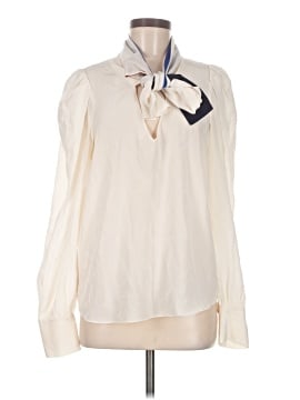 BCBGMAXAZRIA Runway Long Sleeve Silk Top (view 1)