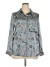 Primark 100% Polyester Floral Gray Long Sleeve Blouse Size 18 - photo 1
