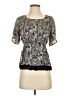 Poetry Clothing 100% Polyester Black Short Sleeve Blouse Size S - photo 1