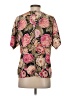 Renaissance 100% Polyester Floral Brown Pink Short Sleeve Blouse Size S - photo 2