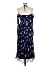 Self-Portrait 100% Polyester Blue Casual Dress Size 6 - photo 2