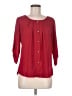 Tovia 100% Polyester Red 3/4 Sleeve Blouse Size M - photo 1