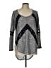 Anthropologie Chevron-herringbone Gray Pullover Sweater Size L (estimated) - photo 1