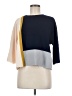 Topshop Color Block Blue 3/4 Sleeve Top Size 8 - photo 1