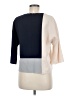 Topshop Color Block Blue 3/4 Sleeve Top Size 8 - photo 2