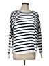 French Connection Stripes Silver Pullover Sweater Size L - photo 1