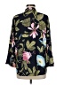 Ann Taylor 100% Polyester Floral Black 3/4 Sleeve Blouse Size M - photo 2